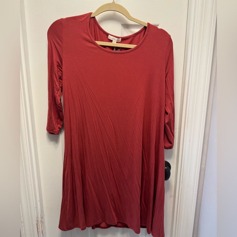 Nine Britton Medium M Burnt Orange Knit Swing Dress NWT Stitchfix
